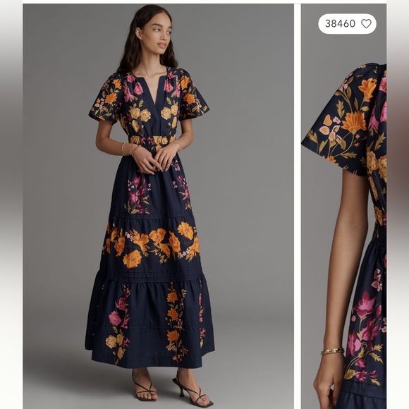 Anthropologie Somerset Multicolor Paisley Maxi Dress NWOT - Picture 4 of 5